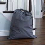 Household Essentials Cotton Laundry Bag, Large, 100% Cotton, Drawstring Top with Cord Lock, Machine Washable, 3 to 4 Load Capacity, Versatile and Compact, Breathable, Foldable, Gray - Image 3