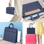 Oxford Document Bag with Handle Waterproof Lightweight Portable Zippered File Bag for Carrying Paper Files Filing Folder - Image 6
