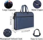 Oxford Document Bag with Handle Waterproof Lightweight Portable Zippered File Bag for Carrying Paper Files Filing Folder - Image 7