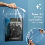 Spartan Industrial - 9” X 12” (500 Count) 2 Mil Clear Reclosable Zip Plastic Poly Bags with Resealable Lock Seal Zipper - Image 7