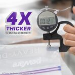 10 Gallon Heavy Duty Large Storage Bags with Handle, Big Zip Seal Top Bags, 6 Mil Extra Thick Clear Big Plastic Resealable Zip Poly Bags for Home Moving, Travel, Camping, 20" x 26", Pack 5 - Image 3