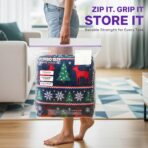 10 Gallon Heavy Duty Large Storage Bags with Handle, Big Zip Seal Top Bags, 6 Mil Extra Thick Clear Big Plastic Resealable Zip Poly Bags for Home Moving, Travel, Camping, 20" x 26", Pack 5 - Image 5