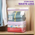 10 Gallon Heavy Duty Large Storage Bags with Handle, Big Zip Seal Top Bags, 6 Mil Extra Thick Clear Big Plastic Resealable Zip Poly Bags for Home Moving, Travel, Camping, 20" x 26", Pack 5 - Image 8