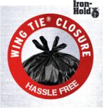 Contractor Trash Bags - 55 Gallon, 15 Bags, Wing Tie Closure, 3 MIL Thick, Gusseted Bottom, Black - Heavy Duty Industrial Strength Garbage Bags - Image 3