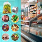 Retail Bags Direct Narrow Profile Produce Roll Bags With Extended Plastic Core - Garden Fresh - 15"X20" - 3300 Count - 4 Rolls - 8 Microns - Clear - Image 7