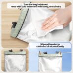 2 Pack Bread Bags for Homemade Bread, 17"×13" Reusable Bread Bag for Fresh Keeping with Lining & Zipper, Freezer Safe & BPA Free, Gift Giving (Green & Yellow) - Image 5