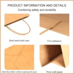 Custom Paper Bags 50-5000 PCS - Personalized Kraft Paper Bags with Logo for Small Business, 8x4.5x10.8 Inch Gift Bags with Handle, Reusable Goodie Bags for Duty Gift Bags, Food Safe, Retail, Wedding, Party Favors (Custom Design) - Image 5