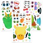 JOYIN 36 Sheets 9"x6" Make a face Stickers for Kids, Make Your Own Animal Stickers with Unicorn, Dinosaur, Sea and Safari Animals, Crafts Birthday Party Favors, Goodie Bags Classroom Activities - Image 6
