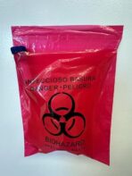 Red Biohazard Specimen Bag 11x15 inches 100 pcs stick on Biohazard infectious waste trash bags blood bag vomit bag for Hospitals, Clinics and Tattoo Parlors - Image 3