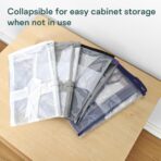 10PACK Clear Zippered Storage Bags for Clothes, 22L Closet Organizers Bag, and Blanket Storage Bags for Bedding, Linen, Blankets, Comforters, Clothing & Toys (White) - Image 5