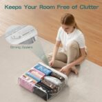 10PACK Clear Zippered Storage Bags for Clothes, 22L Closet Organizers Bag, and Blanket Storage Bags for Bedding, Linen, Blankets, Comforters, Clothing & Toys (White) - Image 7