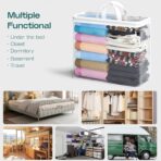 10PACK Clear Zippered Storage Bags for Clothes, 22L Closet Organizers Bag, and Blanket Storage Bags for Bedding, Linen, Blankets, Comforters, Clothing & Toys (White) - Image 10