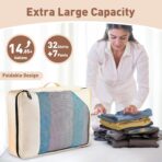 8-Piece Packing Cubes for Travel, Mesh Luggage Organizers with Shoe Bag, Toiletry Bag, Laundry Pouches, 4 Sizes (XL/L/M/S) for Suitcase Organization, Men Women Kids, Beige - Image 7