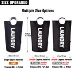 Caroeas 90L Laundry Basket (13 Colors), Waterproof Laundry Hamper, Laundry Bag with Padded Handles, Clothes Hamper Stands Up Well, Collapsible Laundry Basket Easy Storage - Image 3