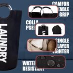 Caroeas 90L Laundry Basket (13 Colors), Waterproof Laundry Hamper, Laundry Bag with Padded Handles, Clothes Hamper Stands Up Well, Collapsible Laundry Basket Easy Storage - Image 5