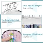 MISSLO 10" Gusseted All Clear Garment Bags for Hanging Clothes 60" Dress Bags for Gowns Long Fur Coat Closet Storage Covers, 3 Packs - Image 7