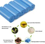 Compostable Trash Bags, 13-15 Gallon Biodegradable Trash Bags Recycled Garbage Bags Unscented Wastebasket Liners for Kitchen Office(75 Counts, Blue) - Image 3