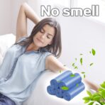 Compostable Trash Bags, 13-15 Gallon Biodegradable Trash Bags Recycled Garbage Bags Unscented Wastebasket Liners for Kitchen Office(75 Counts, Blue) - Image 6