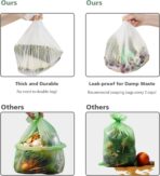 1.2 Gallon Compostable Trash Bags, Small Trash Bags for bathroom office kitchen, Strong Small Garbage Bags fit 4.5-5 Liter Trash Can,1 Gallon-1.5 Gallon,White Compost Bags - Image 8
