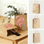Small Paper Gift Bags with Handles Brown Paper Bags 100 pcs 5.9"x3.1"x8.2",Sturdy Small Gift Bag Bulk Kraft Wrap Shopping Bags for Small Business Retail Merchandise Wedding Birthday Goodie Party Favor - Image 7