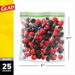 Glad Zipper Food Storage Plastic Bags - Quart - 25 Count - Image 4
