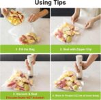 TomCare Vacuum Sealer Bags for Food: 50 PCS with 6 Clips - 12x19”(XL, 10PCS) 12x13”(L, 20PCS) 10x11”(M, 20 PCS) Reusable Vacuum Seal Bags Food Storage Vacuum Bags for Sous Vide Freezer Microwave - Image 7
