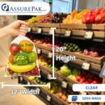 ASSUREPAK Clear Produce Bags Roll - 1200 Bags - 12"x20" – HDPE - (11 Microns) – Plastic for Grocery, Reusable Produce, Small Business, Plastic Bag, Food Bag, Storage Use, Natural Color - Image 3