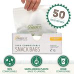 KC’s Compostable Sandwich & Snack Bags – 50 Count, 7×6.7 in Resealable Extra-Thick 50µm Plant-Based Cornstarch Bags – Certified ASTM D6400 & OK Compost HOME – Leakproof, Odorless & Durable - Image 7