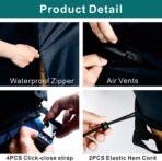 Water Resistant Pallet Cover, 420D Heavy-Duty Zipper Pallet Cover to fit Pallets Up to 48" x 42" x 48" Waterproof, Stain-Resistant, Dustproof, Cargo PalletCovers with UV Protection Black - Image 6