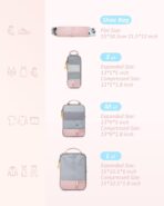 BAGSMART 6 Set /4 Set/2 Set Compression Packing Cubes for Travel, Lightweight Luggage Organizer Bags, Durable Space Saver Bags Travel Essentials - Image 3