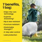 Glad ForceFlex Tall Kitchen Drawstring Trash Bags, 13 Gal, Fragrance Free, 80 Ct (Package May Vary) - Image 6