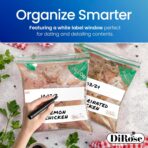 DiRose Gallon Bags Pack of 250 – 1 Gallon Reclosable Storage Bags – Practical and Durable Design – Food Safe Non-BPA Material – Easy Zip Closure – Ideal for Food, Snacks, Dog Treats, Organizing - Image 6