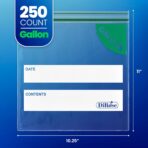 DiRose Gallon Bags Pack of 250 – 1 Gallon Reclosable Storage Bags – Practical and Durable Design – Food Safe Non-BPA Material – Easy Zip Closure – Ideal for Food, Snacks, Dog Treats, Organizing - Image 7