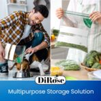 DiRose Gallon Bags Pack of 250 – 1 Gallon Reclosable Storage Bags – Practical and Durable Design – Food Safe Non-BPA Material – Easy Zip Closure – Ideal for Food, Snacks, Dog Treats, Organizing - Image 8