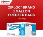 SC Johnson Professional Ziploc Brand Food Storage Freezer Bags, 1 Gallon Freezer Bags, Ziploc Brand Bags, Commercial Pack, 250 Count Box, for Professional Use Only - Image 3