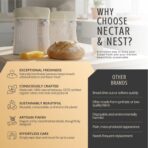 Nectar & Nest Reusable Beeswax Bread Bags for Homemade Bread & Sourdough – XL Eco-Friendly, Natural, Food-Safe Storage Bag to Keep Loaves Fresh Longer – Sustainable, Zero Waste - Image 5