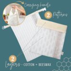 Nectar & Nest Reusable Beeswax Bread Bags for Homemade Bread & Sourdough – XL Eco-Friendly, Natural, Food-Safe Storage Bag to Keep Loaves Fresh Longer – Sustainable, Zero Waste - Image 6