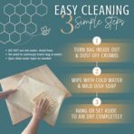 Nectar & Nest Reusable Beeswax Bread Bags for Homemade Bread & Sourdough – XL Eco-Friendly, Natural, Food-Safe Storage Bag to Keep Loaves Fresh Longer – Sustainable, Zero Waste - Image 10