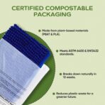 Plant-Based Cello Bags, 85 Count Compostable Storage Bags, Self-Sealing Translucent Frosted Bag for Clothes Snacks Cosmetics, Biodegradable Packaging with Resealable Closure, Medium - Image 4