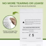 Plant-Based Cello Bags, 85 Count Compostable Storage Bags, Self-Sealing Translucent Frosted Bag for Clothes Snacks Cosmetics, Biodegradable Packaging with Resealable Closure, Medium - Image 5