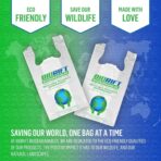 Biodegradable Thank You Bags | 500 Count - Bulk | Extra Thick, Strong, Recyclable, & Reusable | 100% Biodegradable Shopping Bags, Grocery/Restaurant/Supermarket | 12” x 6.5” x 22” | Made in USA - Image 5