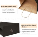 BagDream Kraft Paper Bags 25Pcs 5.25x3x8 Inches Small Paper Gift Bags with Handles Bulk for Party Favor, Retail, Merchandise, Black Gift Sacks - Image 8