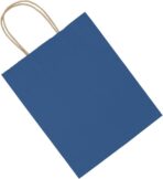 bagmad 50 Pack 8x4.75x10 Inch Medium Blue Kraft Paper Bags with Handles Bulk, Gift Bags, Craft Grocery Shopping Retail Party Favors Wedding Business Sacks (Blue, 50pcs) - Image 5