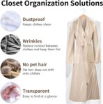 20 PCS 60 Inch Plastic Garment Bag, Dry Cleaner Bags Laundry Bags, Clear Hanging Clothing Covers for Long Dresses Skirt Coat Suit Shirt Jacket - Image 5