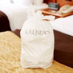 WELCOME Laundry Bags Hospitality - 14 X 24 Hotel Laundry Bags - Tear Tape Tie Closure White Plastic (Case of 1000) - Image 3