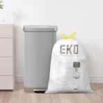 EKO 21 Gallon / 50-90 Liter,110 CountDrawstring Trash Bags, Extra-Strong Unscented Garbage Bags, Easy-Dispense Roll for Kitchen & Household Use, Resists Tears, Leaks and Punctures, Code G, White - Image 4
