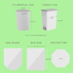 Small Trash Bags, Inwaysin Small Garbage Bags 4-6 Gallon Biodegradable Can Liners Thicken, Size Expanded, White 200 Counts - Image 8