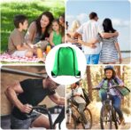 KUUQA 40Pcs Green Drawstring Backpack Bag Bulk Sack Drawstring Bags Bulk String Bags Storage Bags for Sport Gym Traveling - Image 7