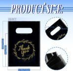 BadenBach 200 Pack Small Thank You Bags, 8" x 6", Black Plastic Shopping Bag Bulk Cute Retail Thank You Gift Bags Goodie Bag for Small Business Boutique Wedding Birthday Baby Shower Festival - Image 3