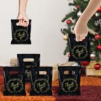 BadenBach 200 Pack Small Thank You Bags, 8" x 6", Black Plastic Shopping Bag Bulk Cute Retail Thank You Gift Bags Goodie Bag for Small Business Boutique Wedding Birthday Baby Shower Festival - Image 8